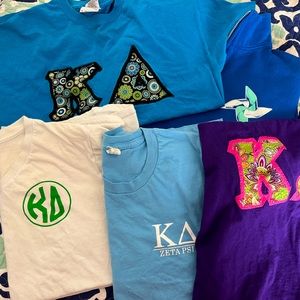 Lot of 5 Kappa Delta Tops; all size medium